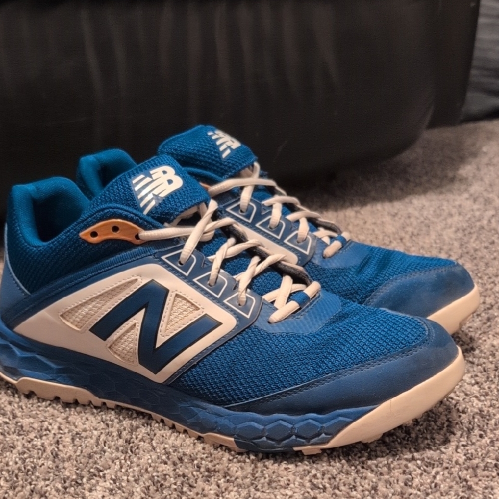 New Balance Men's Blue and White Athletic Shoes